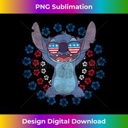 Disney Lilo & Stitch 4th Of July Sunglasses Flag Americana - Sublimation-Optimized PNG File - Ideal for Imaginative Endeavors