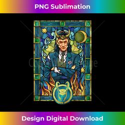Marvel Loki Stained Glass Portrait - Chic Sublimation Digital Download - Spark Your Artistic Genius