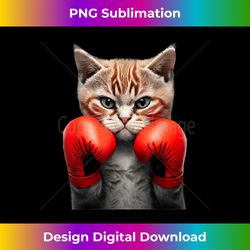 Funny Boxing Cat with red Boxing Gloves - Vibrant Sublimation Digital Download - Customize with Flair