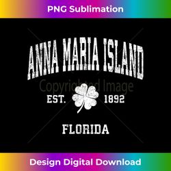 Anna Maria Island Florida Vintage Shamrock Sports - Urban Sublimation PNG Design - Striking & Memorable Impressions