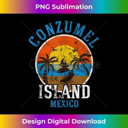 Cozumel Mexico Beaches Retro Cool Distressed Graphic - Eco-Friendly Sublimation PNG Download - Lively and Captivating Visuals