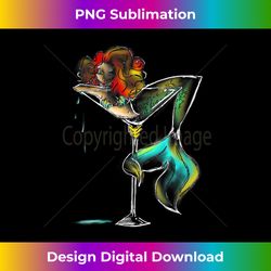 s Cool Mermaid In Cocktail Glass Funny Wine Drinker Girl - Chic Sublimation Digital Download - Crafted for Sublimation Excellence
