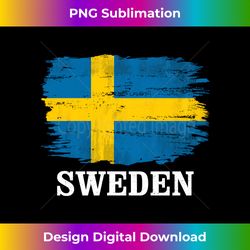 Vintage Sweden Flag For Swedish - Urban Sublimation PNG Design - Striking & Memorable Impressions