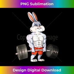 Rabbit Weightlifting Funny Deadlift Fitness Easter Day - Eco-Friendly Sublimation PNG Download - Ideal for Imaginative Endeavors
