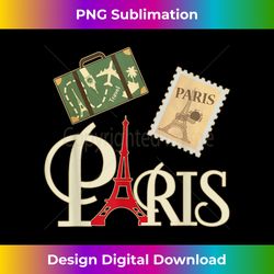 I Love Paris French Vintage Souvenir For Traveler - Sublimation-Optimized PNG File - Reimagine Your Sublimation Pieces