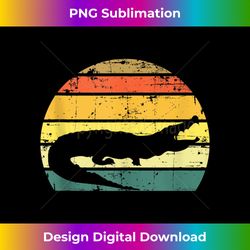 Retro Sunset Grunge Alligator Everglades Design - Vibrant Sublimation Digital Download - Rapidly Innovate Your Artistic Vision