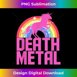 Death Metal Rainbow Unicorn Funny Music Lovers - Minimalist Sublimation Digital File - Elevate Your Style with Intricate Details