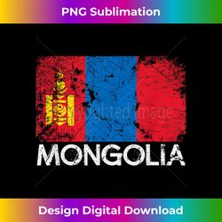 Mongolian Flag  Vintage Made In Mongolia - Chic Sublimation Digital Download - Elevate Your Style with Intricate Details