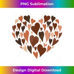 Skin Tones Hearts History Month Pride African American - Timeless PNG Sublimation Download - Access the Spectrum of Sublimation Artistry
