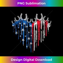 Horseshoes Heart American Flag Independence Day - Bespoke Sublimation Digital File - Striking & Memorable Impressions