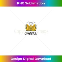 Beer Mug Cheers Drinking - Contemporary PNG Sublimation Design - Chic, Bold, and Uncompromising