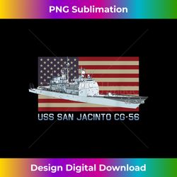 USS San Jacinto CG-56 Ship Diagram American Flag - Sublimation-Optimized PNG File - Infuse Everyday with a Celebratory Spirit