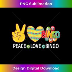 Peace Love Bingo Funny Bingo Lover Game Players - Bohemian Sublimation Digital Download - Striking & Memorable Impressions