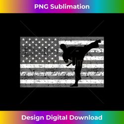 Karate American Flag  Fight Martial Arts - Sleek Sublimation PNG Download - Immerse in Creativity with Every Design
