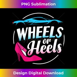 Wheels Or Heels Gender Reveal Baby Shower Party Keeper - Artisanal Sublimation PNG File - Immerse in Creativity with Every Design