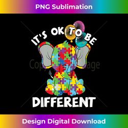ok be different autistic elephant balloons autism awareness - innovative png sublimation design - access the spectrum of sublimation artistry