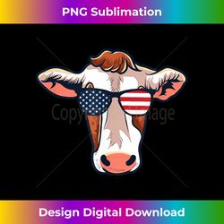 American Cow Patriotic Cow USA Flag Funny 4th of July - Deluxe PNG Sublimation Download - Striking & Memorable Impressions