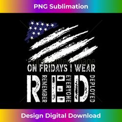 On Fridays I Wear Red USA Support American Troops - Crafted Sublimation Digital Download - Channel Your Creative Rebel