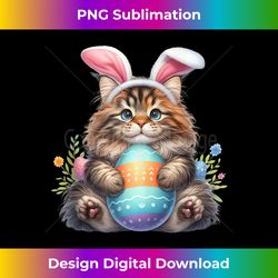 funny easter cat rabbit with for friends - Artisanal Sublimation PNG File - Lively and Captivating Visuals