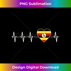 Ugandan Heartbeat I Love Uganda Flag Heart Pulse Country - Bohemian Sublimation Digital Download - Chic, Bold, and Uncompromising