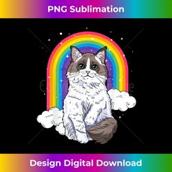ragdoll cat rainbow galaxy kitten space kitty lover - sleek sublimation png download - challenge creative boundaries