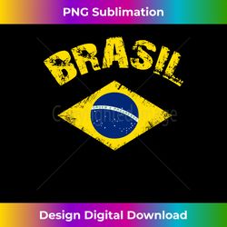 Brasil Brazilian National Flag Vintage Patriotic Football - Deluxe PNG Sublimation Download - Channel Your Creative Rebel