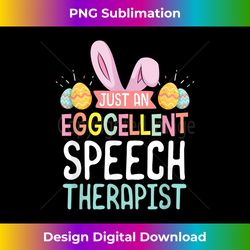 Eggcellent Speech Therapist Easter Egg Bunny SLP s - Contemporary PNG Sublimation Design - Pioneer New Aesthetic Frontiers