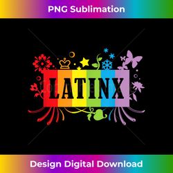 Latinx Pride Month Ally Rainbow LGBTQ+ Flag Non Binary - Edgy Sublimation Digital File - Animate Your Creative Concepts