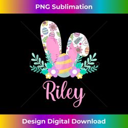 Bunny Personalized Easter Egg Basket Name Girls Riley - Classic Sublimation PNG File - Channel Your Creative Rebel