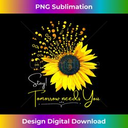 Suicide Prevention Awareness Sunflower Semicolon Stay n - Sleek Sublimation PNG Download - Animate Your Creative Concepts