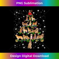 Funny Golden Retriever Christmas Tree Ornament Decor - Futuristic PNG Sublimation File - Chic, Bold, and Uncompromising