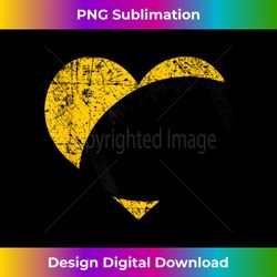 Football Heart Cutout , Black & Yellow Team Game - Sophisticated PNG Sublimation File - Customize with Flair