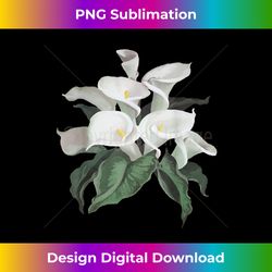 Artistic Cream White Calla Lilies Bouquet Isolated - Futuristic PNG Sublimation File - Chic, Bold, and Uncompromising
