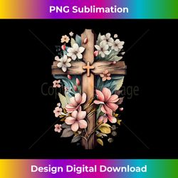 Easter religious Cross Flowers Faith Christian - Crafted Sublimation Digital Download - Pioneer New Aesthetic Frontiers