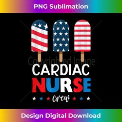 Cardiac Nurse Crew 4th of July Popsicle US Flag Patriotic - Artisanal Sublimation PNG File - Enhance Your Art with a Dash of Spice