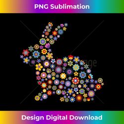 Floral Easter Bunny Girls Spring Flowers Rabbit - Luxe Sublimation PNG Download - Channel Your Creative Rebel