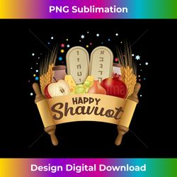 Happy Shavuot, Jewish Celebration Hebrew Judaism Holiday - Urban Sublimation PNG Design - Access the Spectrum of Sublimation Artistry