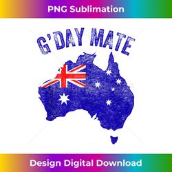 Australia G'Day Mate Funny Australian Flag Aussie Map - Vibrant Sublimation Digital Download - Elevate Your Style with Intricate Details