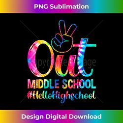Peace Out Middle Hello High School Back To School Tie Dye - Contemporary PNG Sublimation Design - Challenge Creative Boundaries