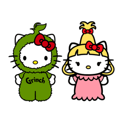Grinch Cindylou Christmas Hello Kitty SVG