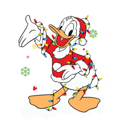 Disney Donald Duck Christmas Lights SVG