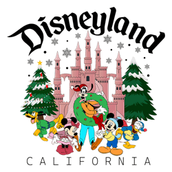 Disneyland California Christmas Castle PNG