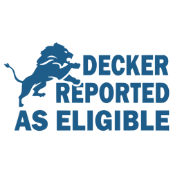 Decker Reported As Eligible Funny Lions SVG