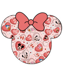 Valentines Day Mouse Cartoon Head PNG