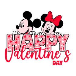 Happy Valentines Day Mouse Cartoon SVG