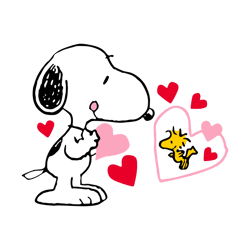 Cute Snoopy Love Woodstock SVG