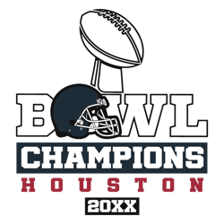 Football Bowl Champions Housto1n Texan SVG