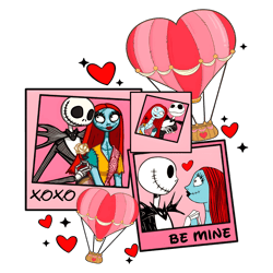 Jack And Sally Valentine Be Mine PNG
