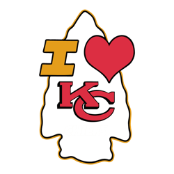 Retro I Love Kansas City Chiefs SVG