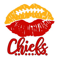 Football Lips Kansas City Chiefs SVG